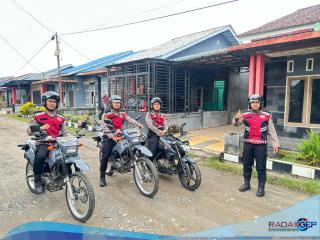 Patroli Sat Samapta Polres Langkat Kawal Keamanan Rumah Kosong Saat Mudik
